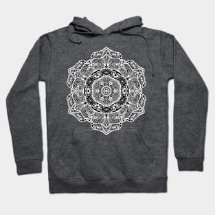 Elegant Mandala - White Hoodie